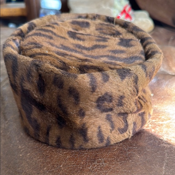 Vintage Leopard Hat Sexy Y2k Beret Hat Gothic Flat Top Cap Vintage
